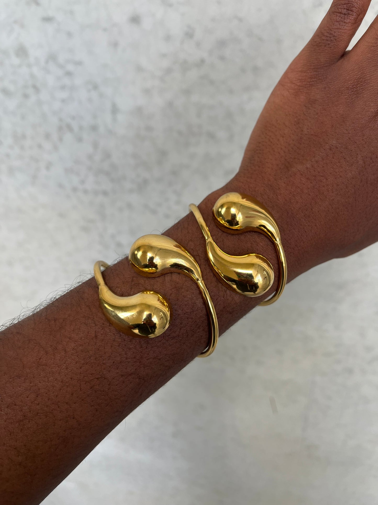 Gold Tear Drop Bangle