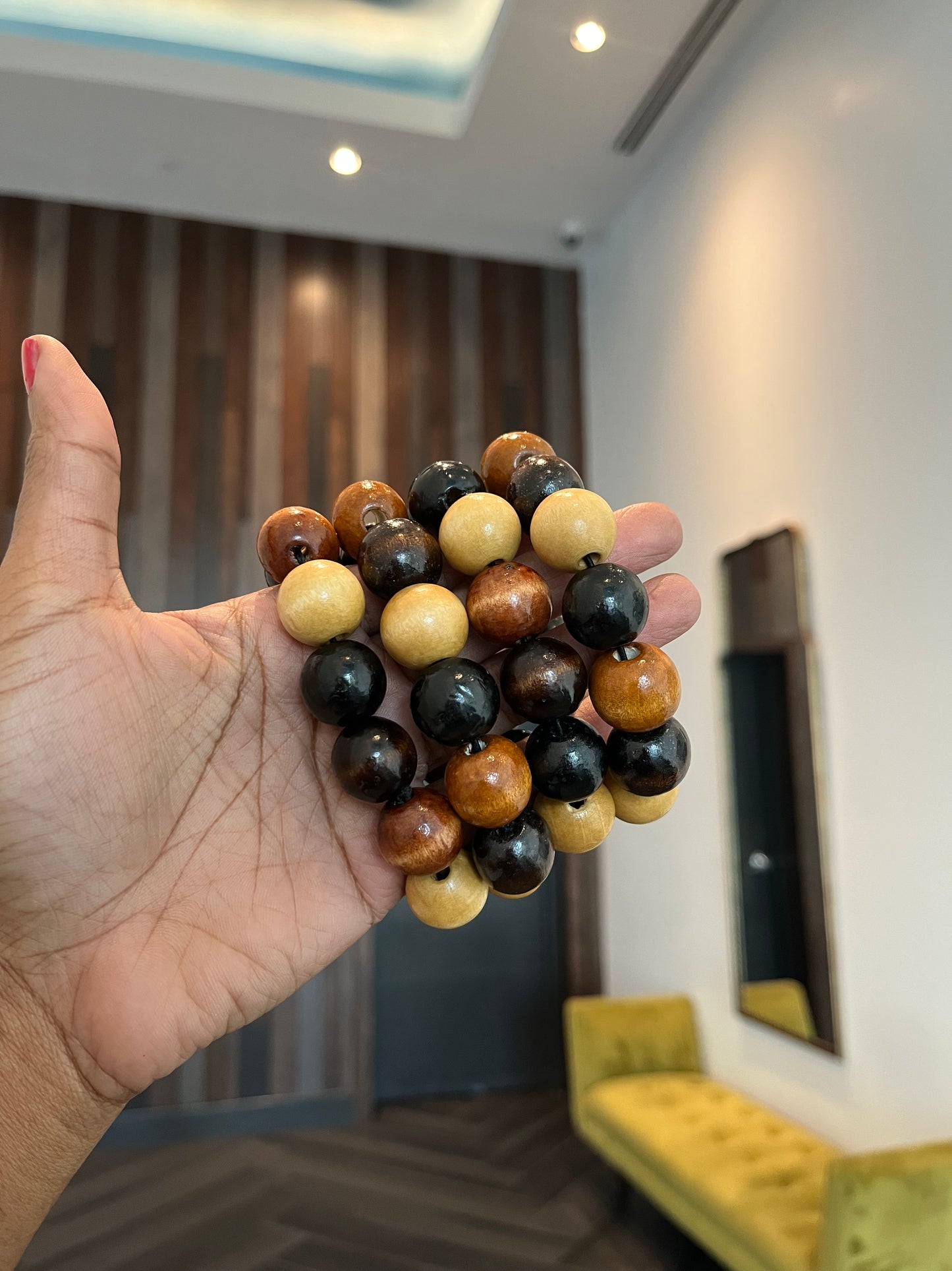 Chunky Wooden Bead Bracelet