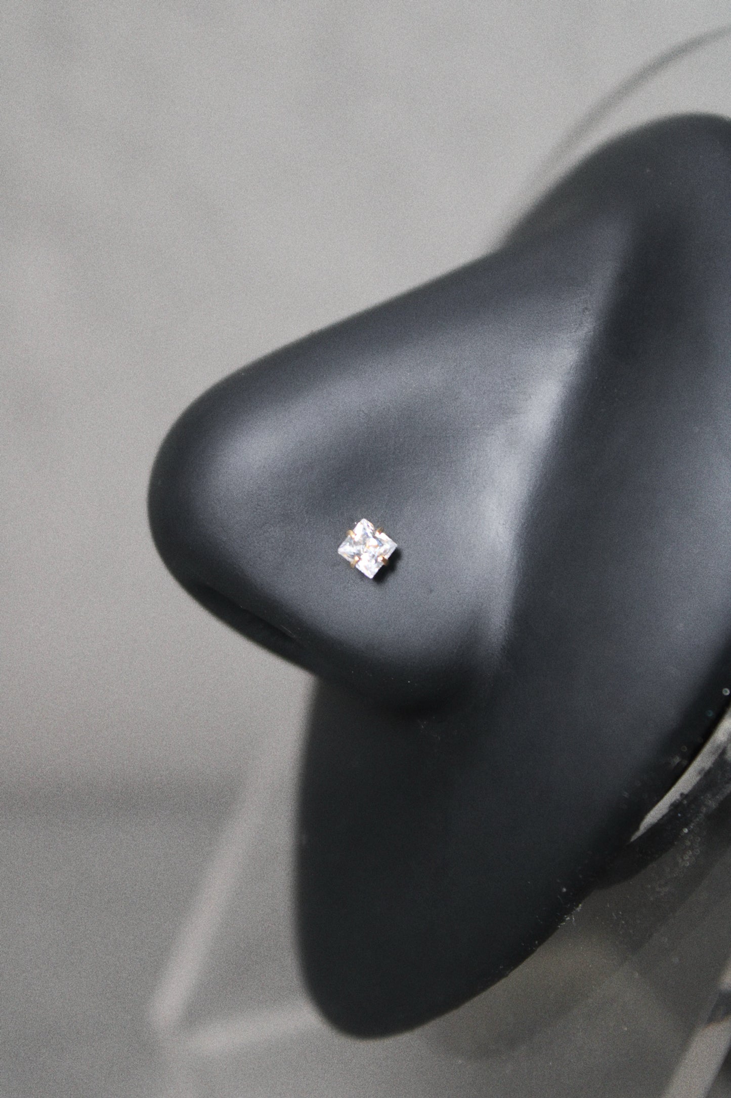 Dainty Gold Square Nose Stud