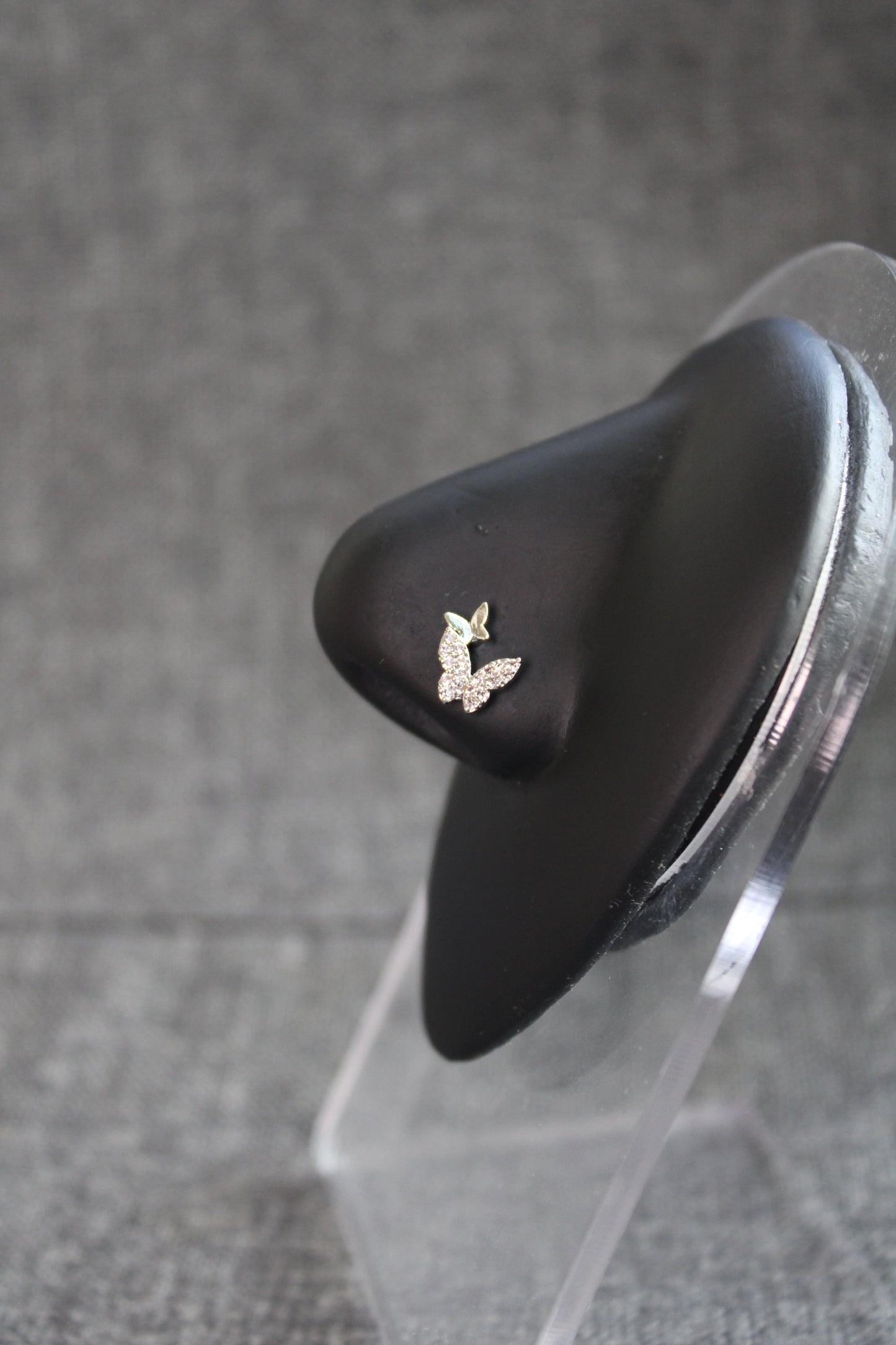 Double Butterfly Nose Ring (Silver)
