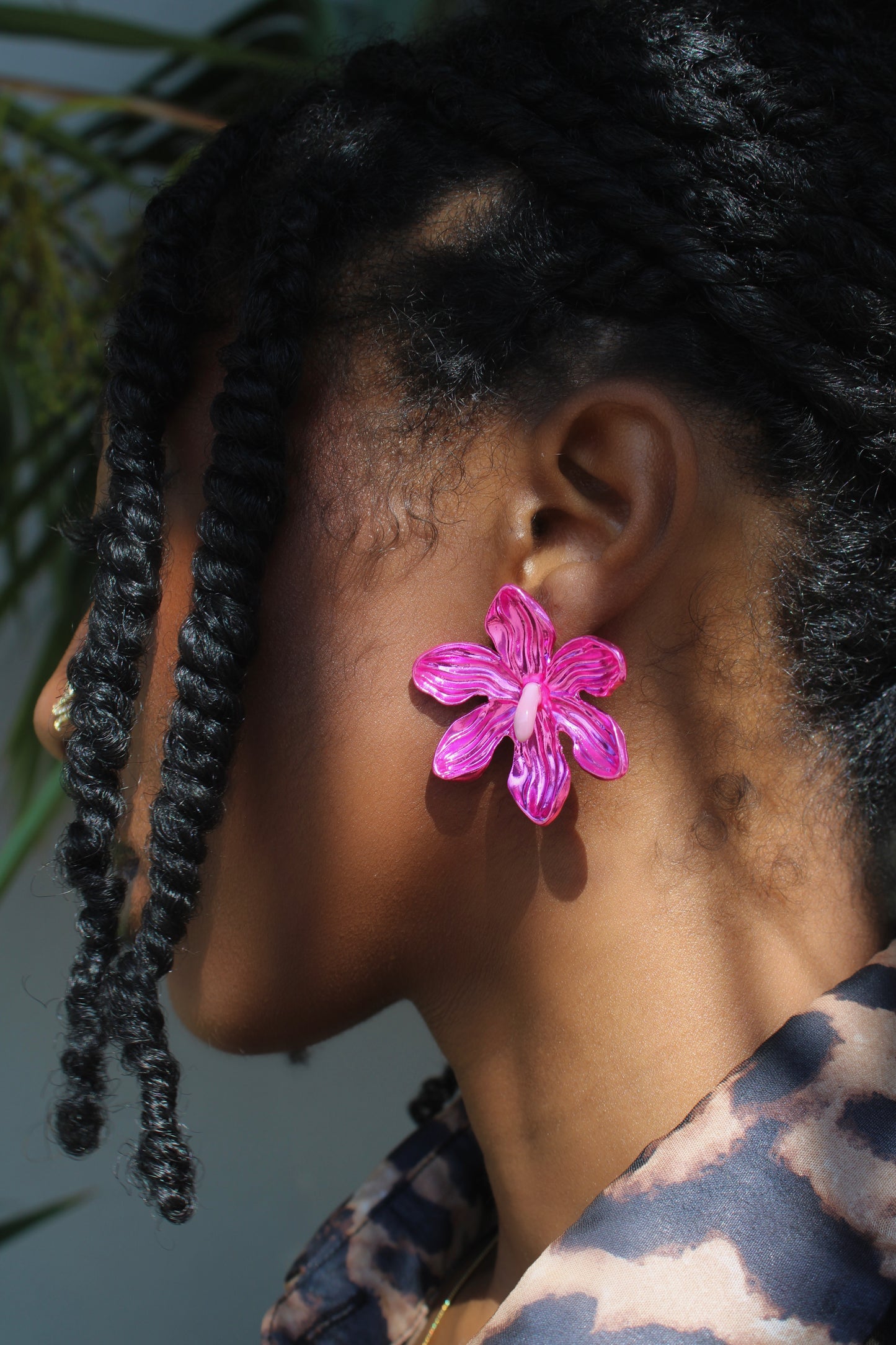 Pink Floral Earrings