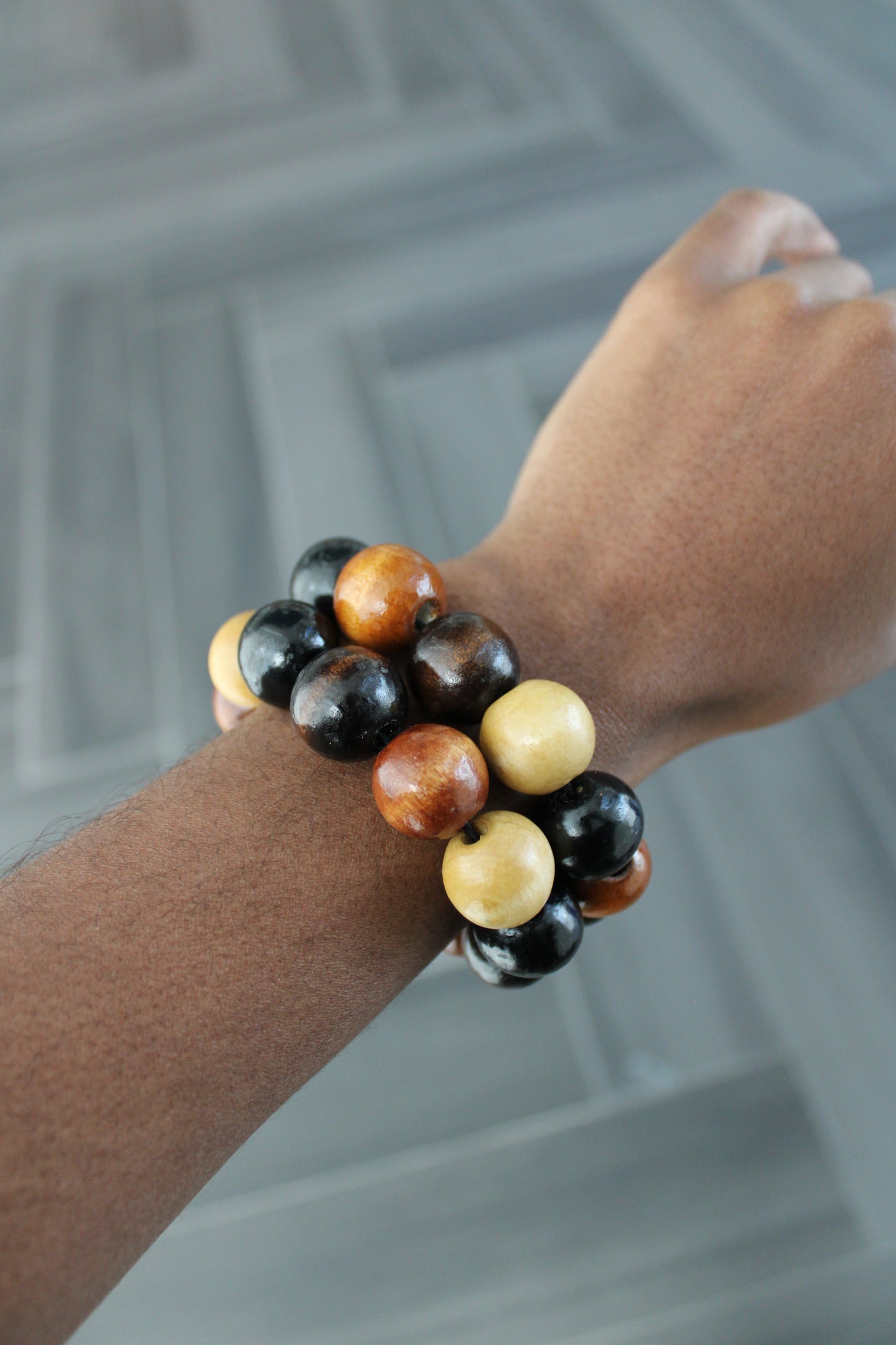 Chunky Wooden Bead Bracelet