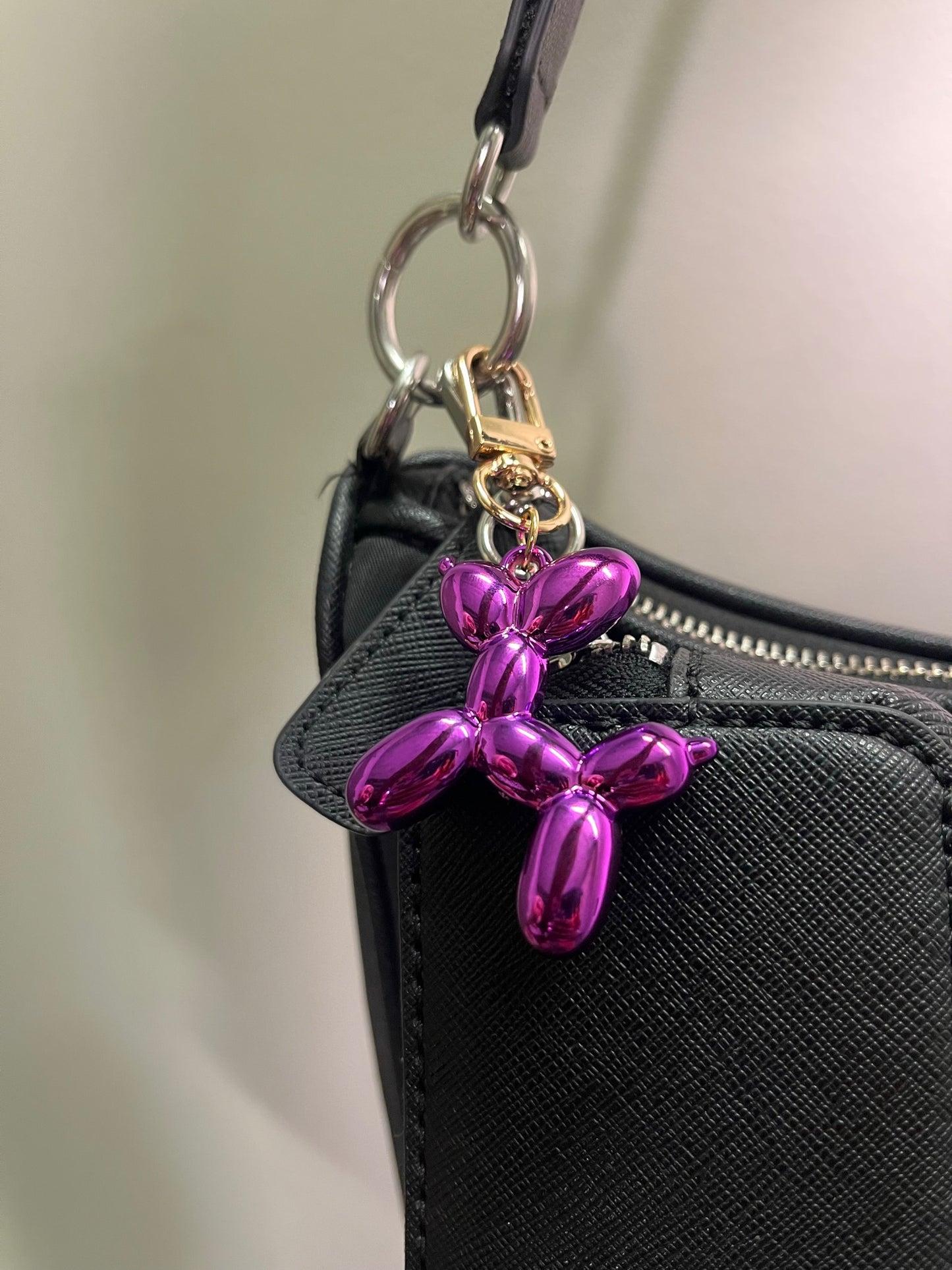 Balloon Dog Bag Charm (Purple)