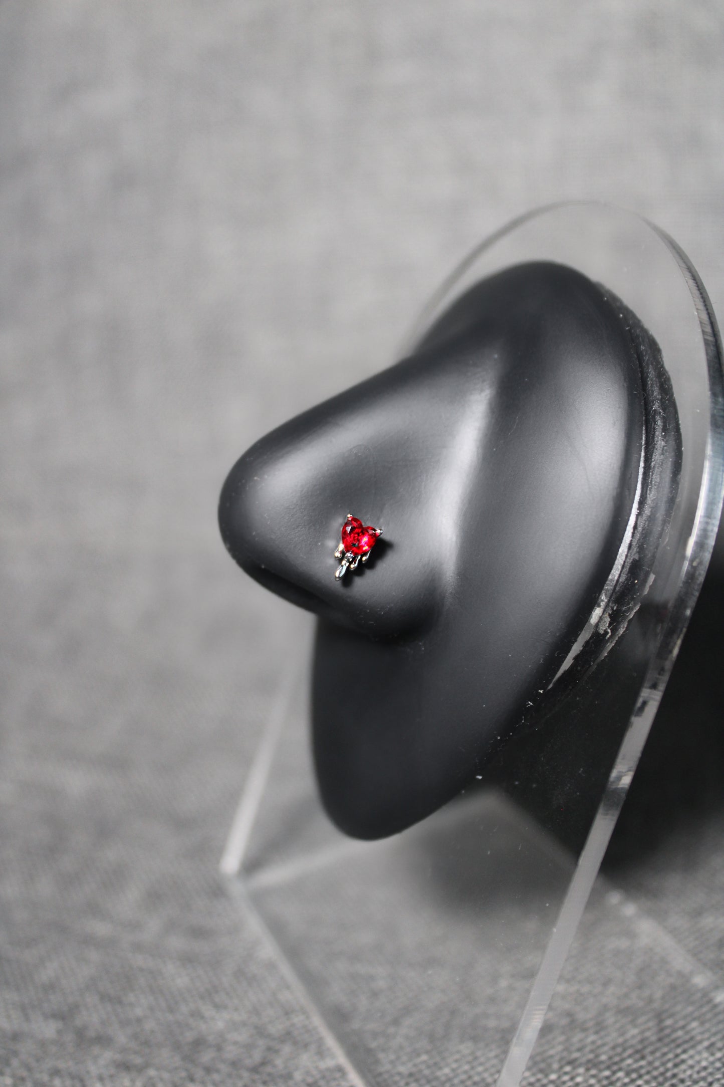 Heart Melt Nose Ring (Silver)