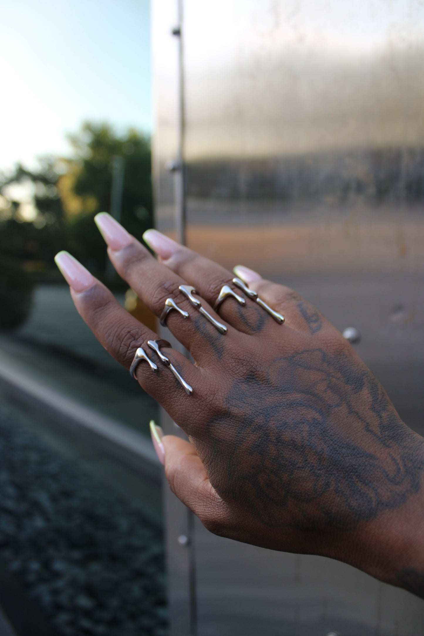 Silver Drip Ring