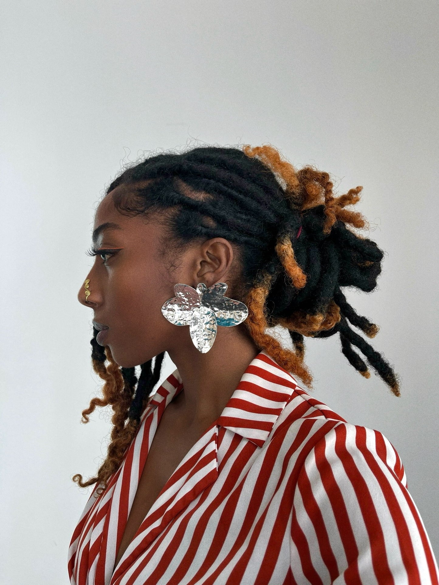 Chrome Flora Earrings