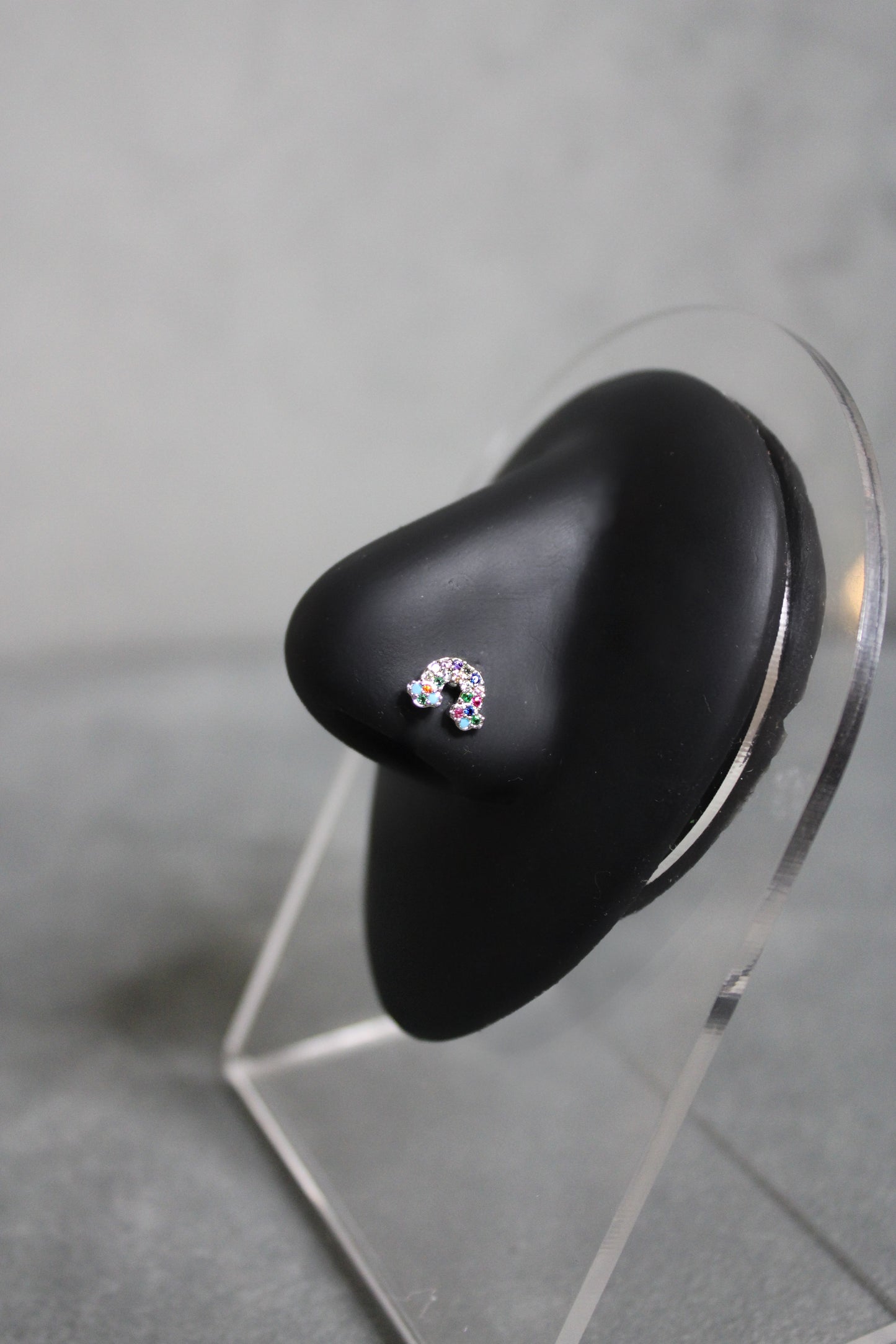 Rainbow Nose Ring (Silver)