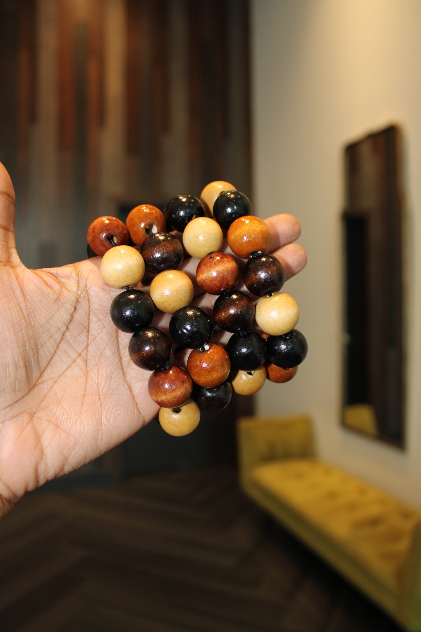 Chunky Wooden Bead Bracelet