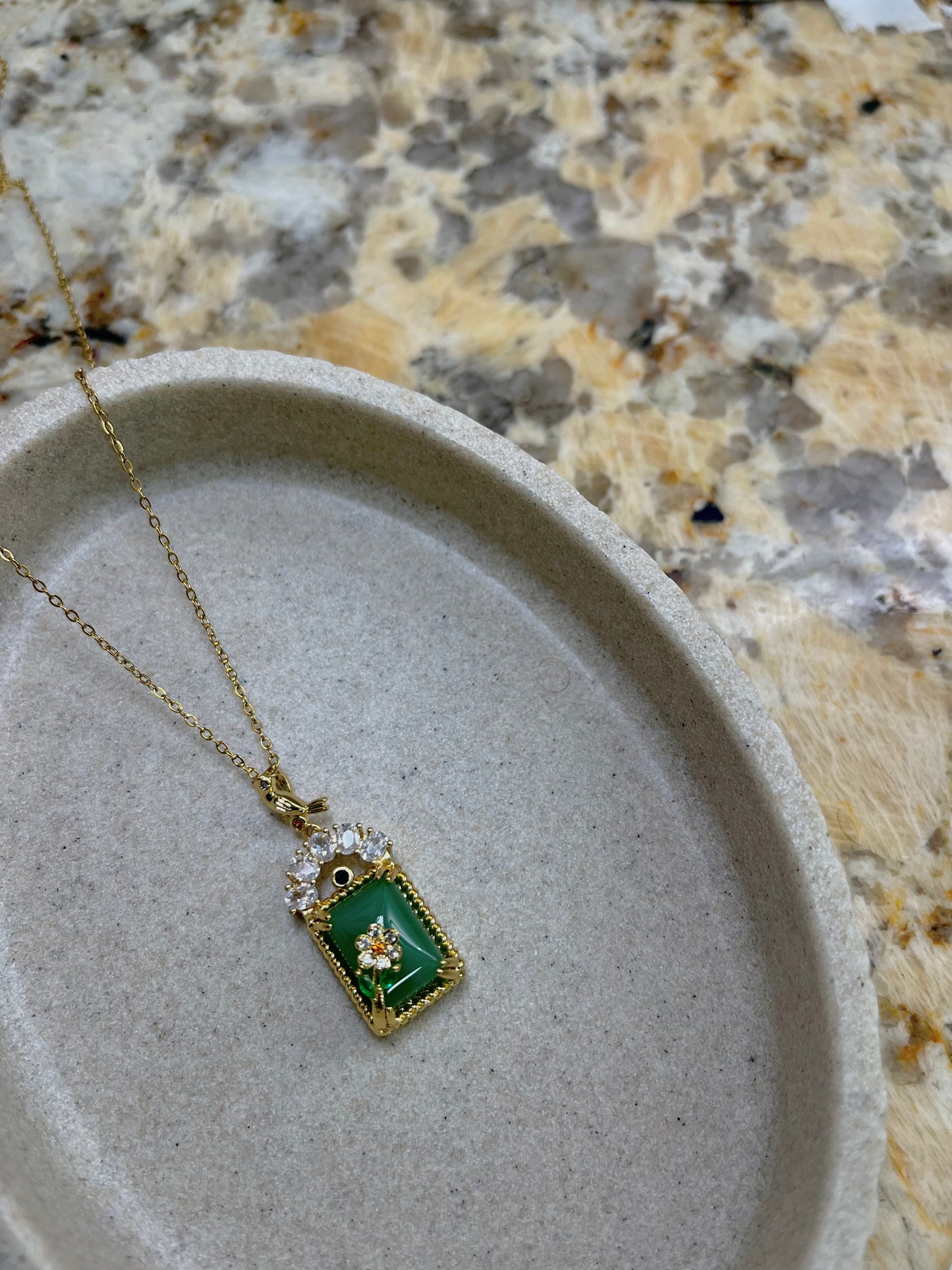 Flower Jade Necklace