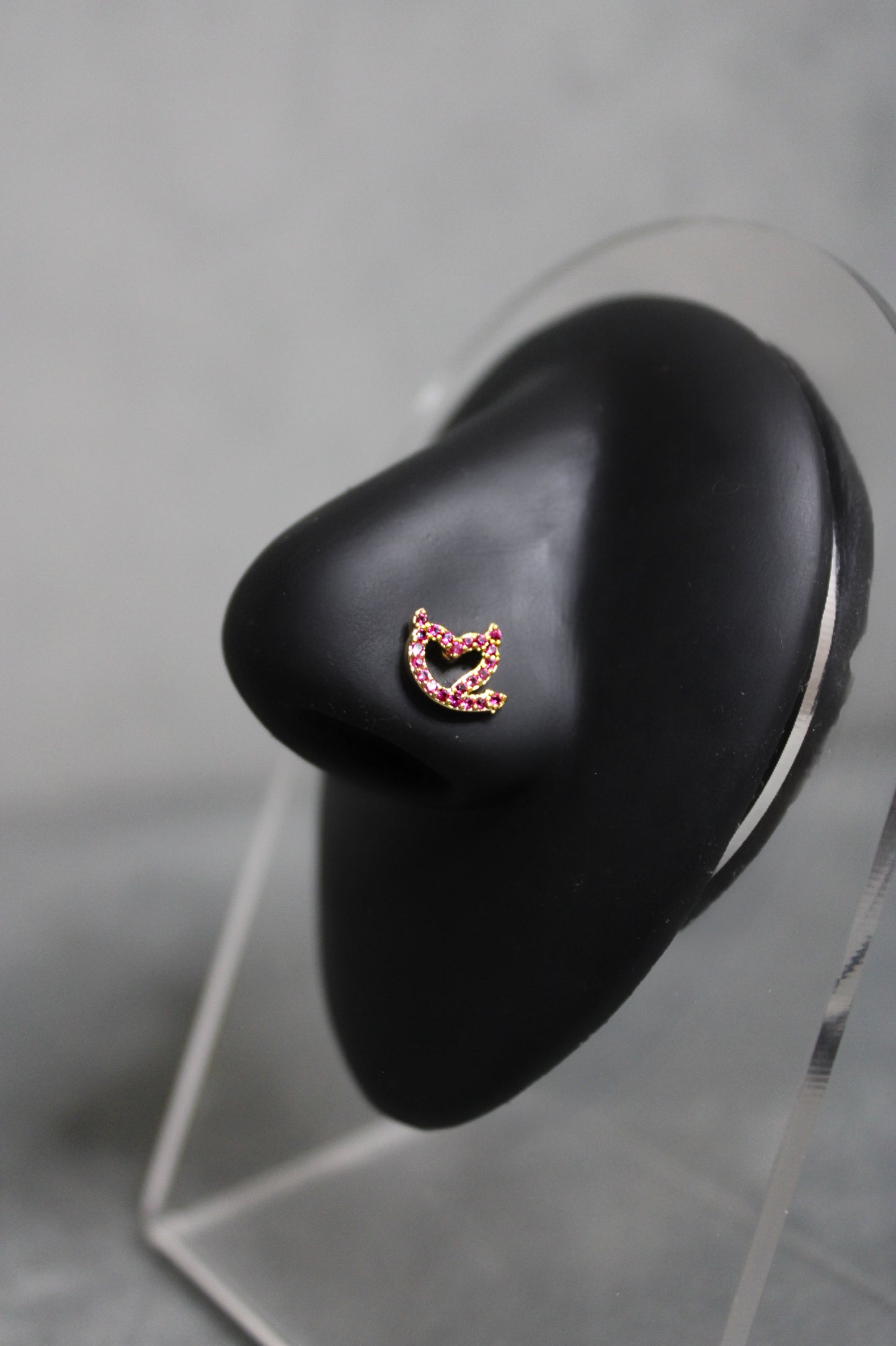 Devil Heart Nose Ring (Gold)