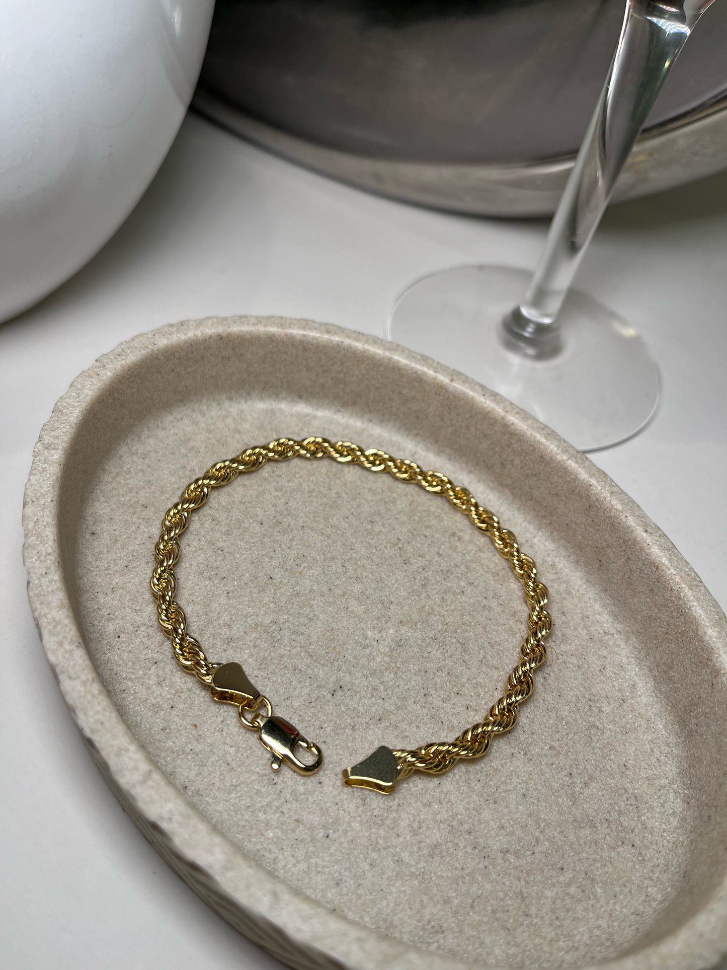 Classic Gold Rope Bracelet