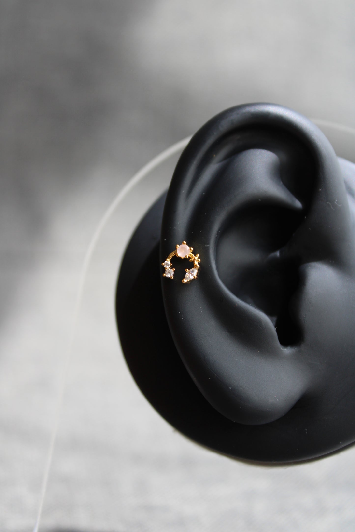 Pink Union Cartilage Earring (Gold)