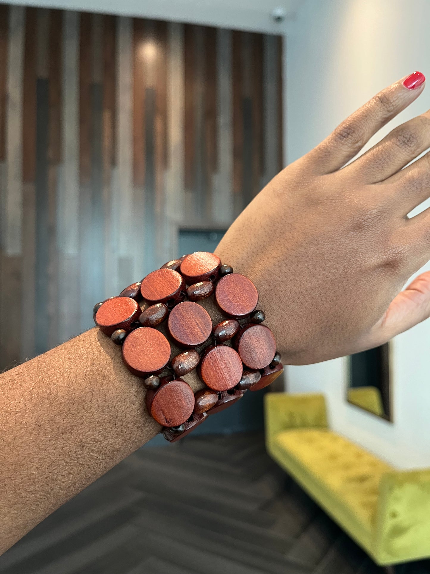 Stackable Wooden Bead Bracelet