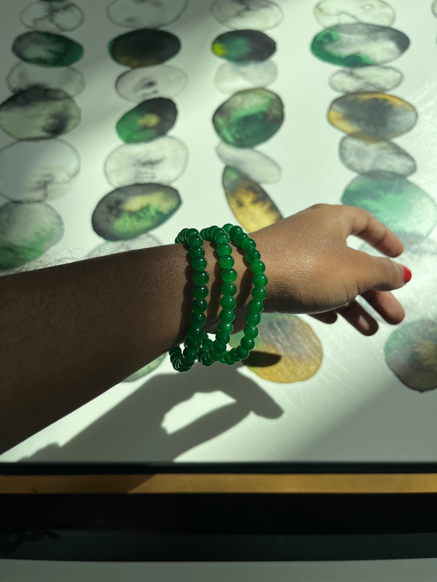 Jade Bead Bracelet Set