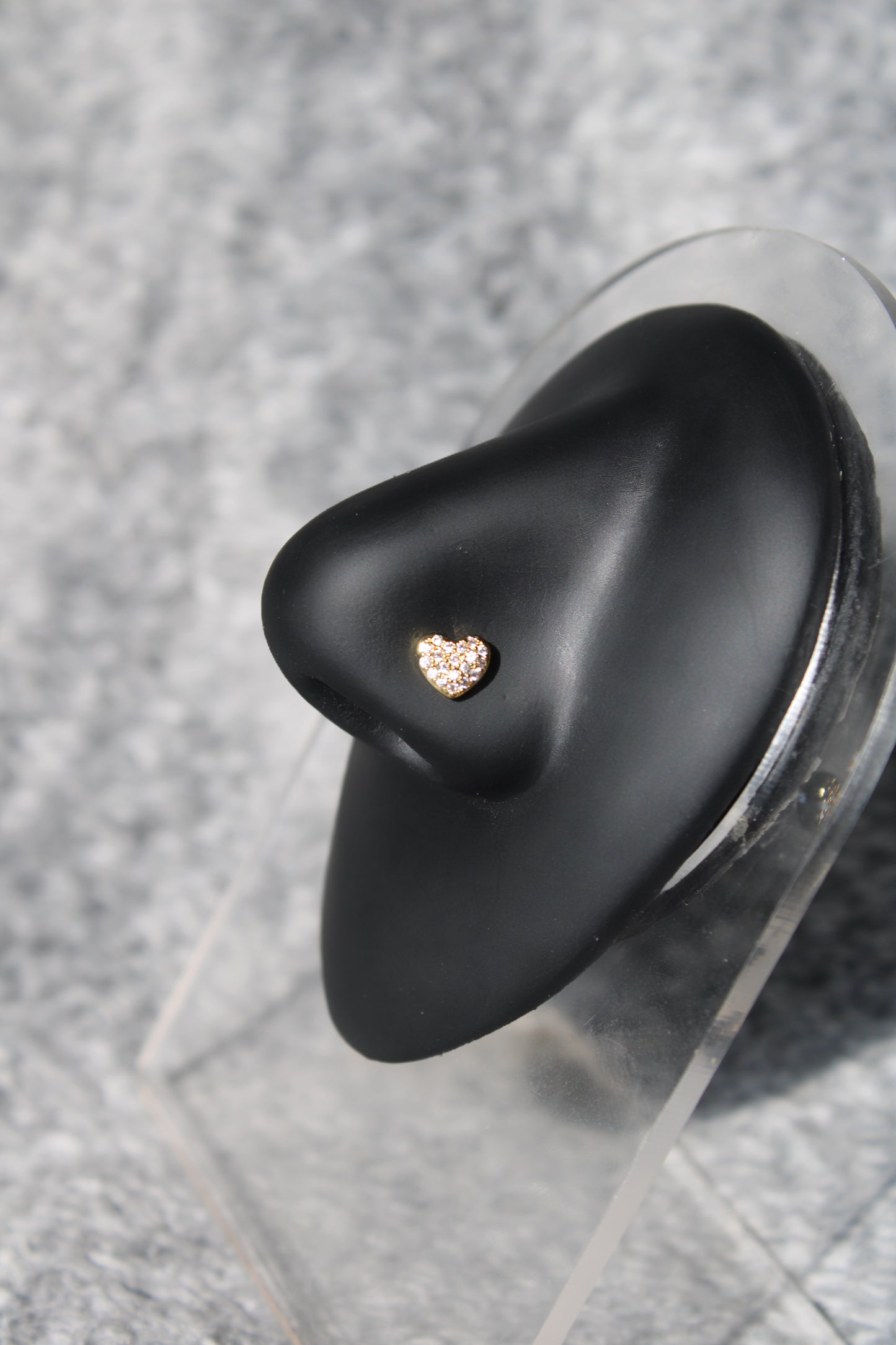 Solid Heart Nose Ring (Gold)
