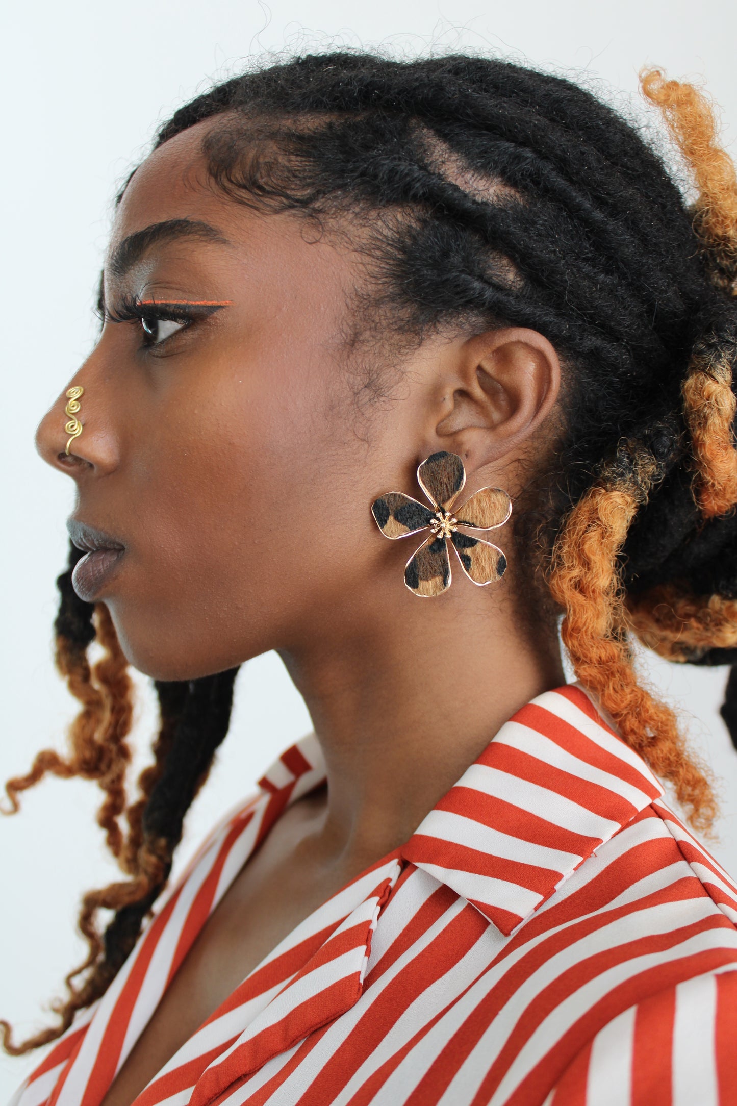 Leopard Floral Earrings