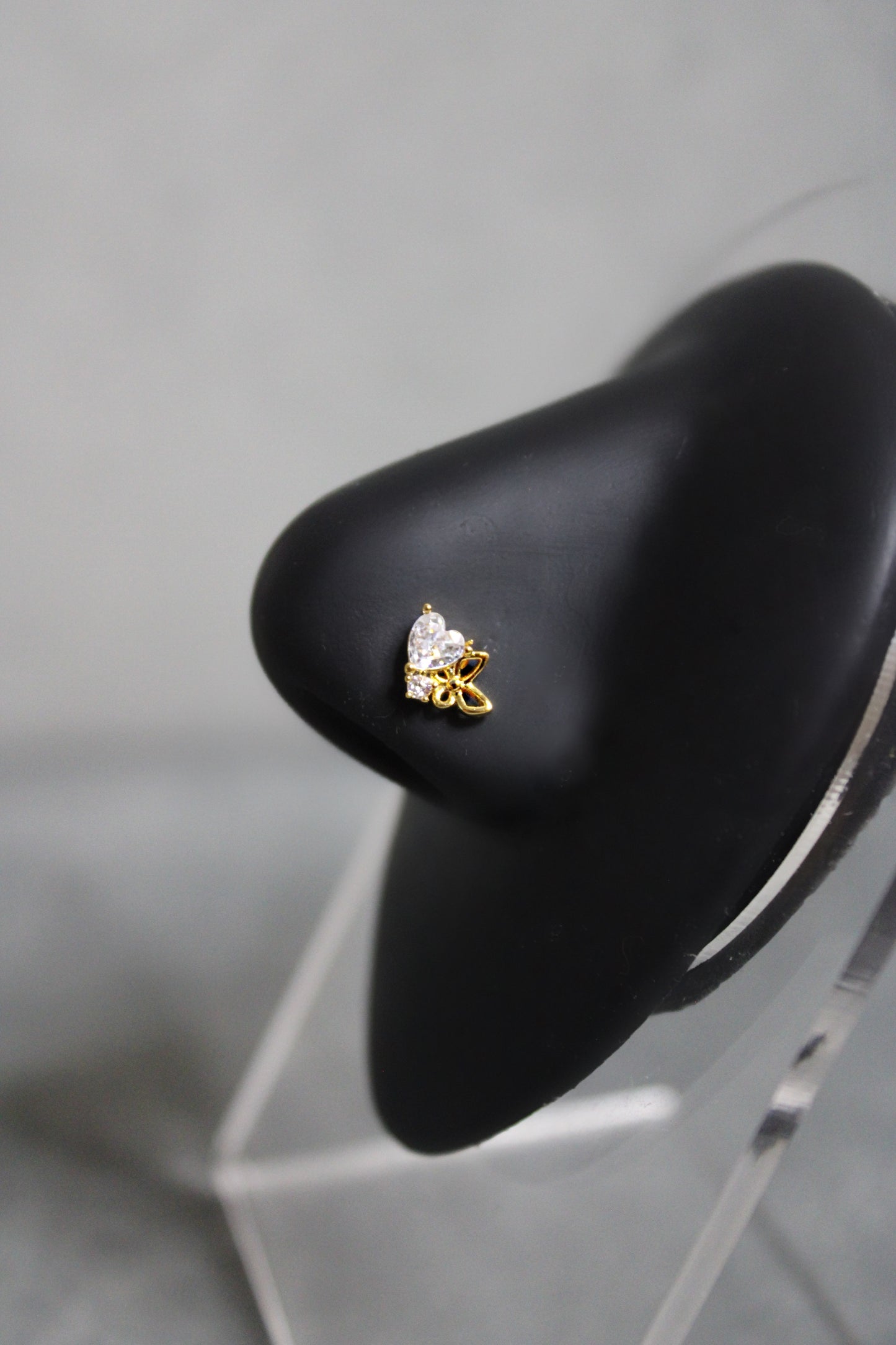 Butterfly Love Nose Ring (Gold)