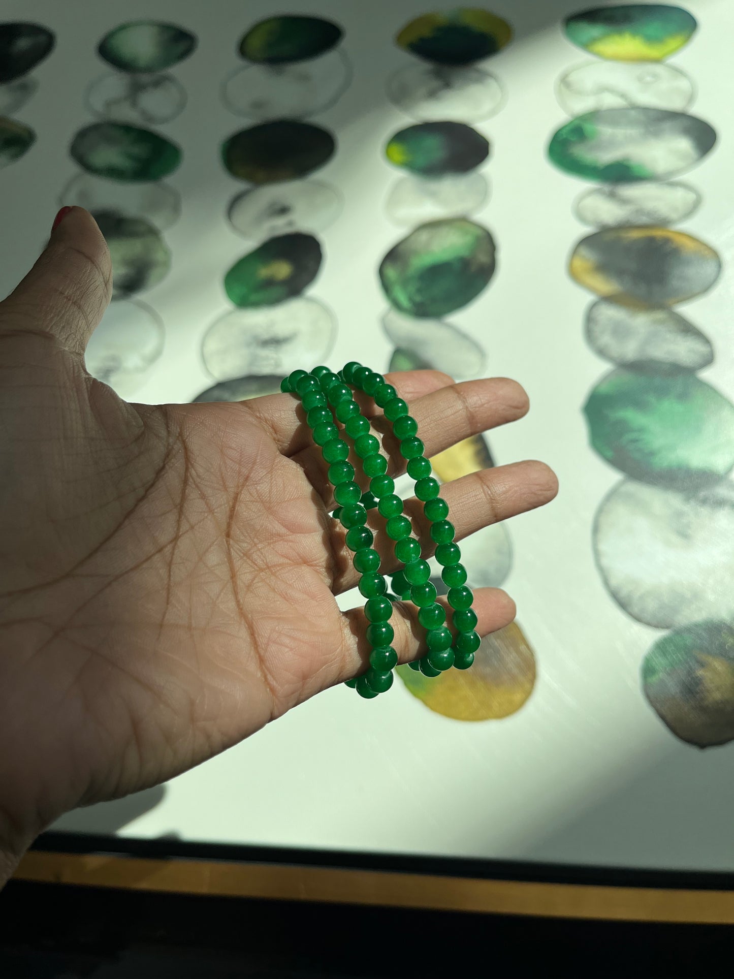 Jade Bead Bracelet Set