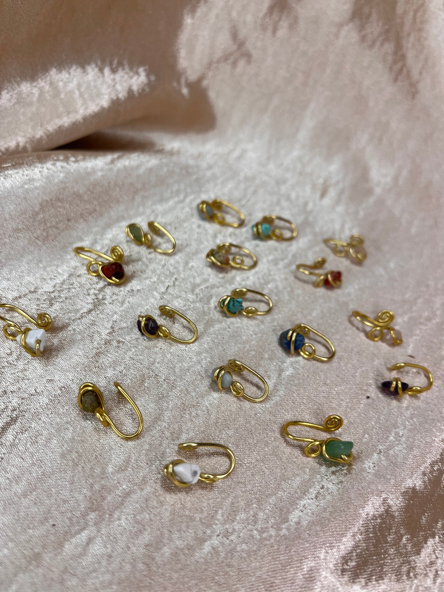 Genuine Crystal Gold Nose Cuffs