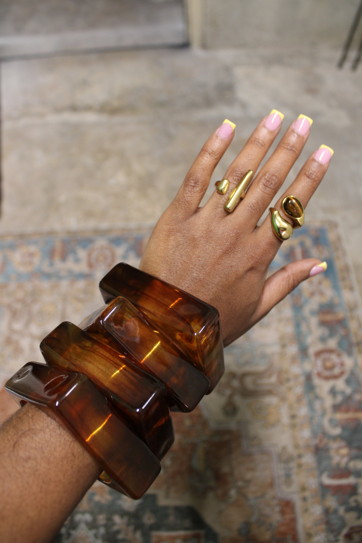 Brown Perla Ring