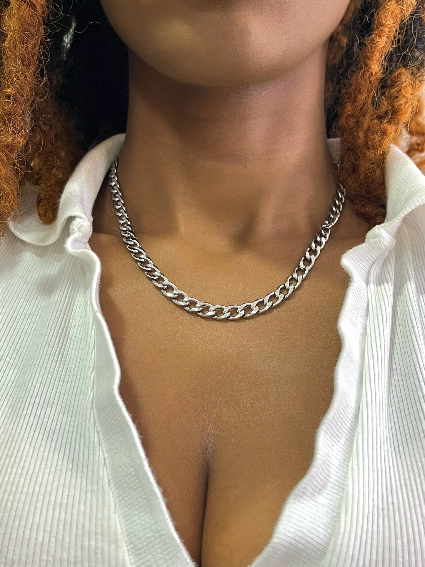 Silver Cuban Necklace
