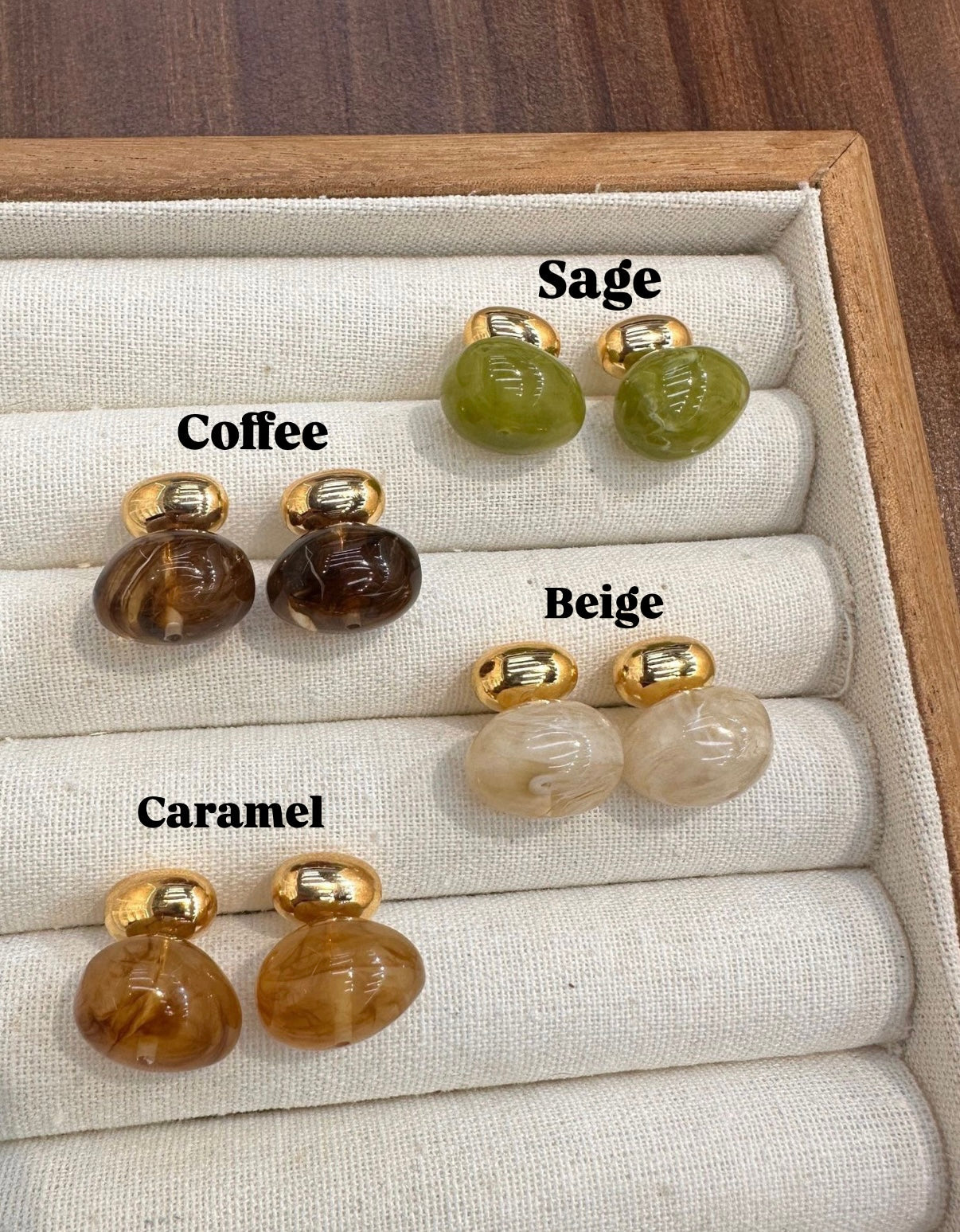 Marble Earring Studs