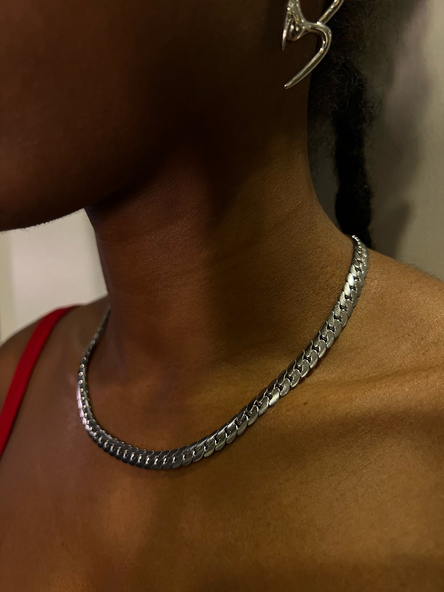 Silver Cuban Necklace