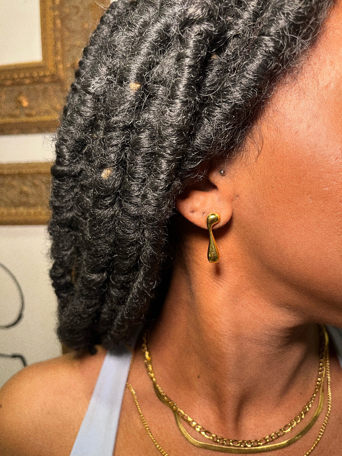 Gold Asymmetrical Earrings