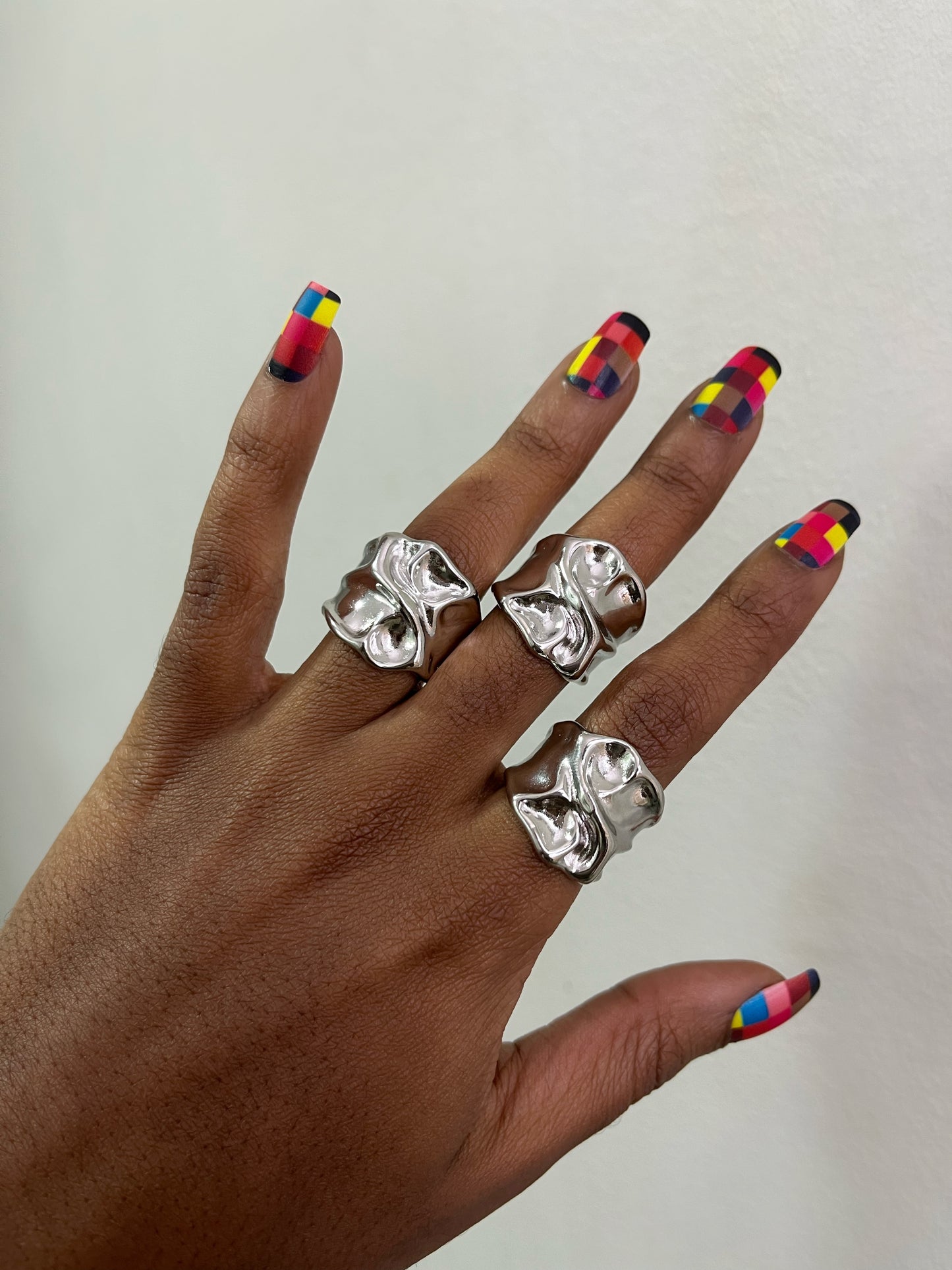 Silver Melted Ring