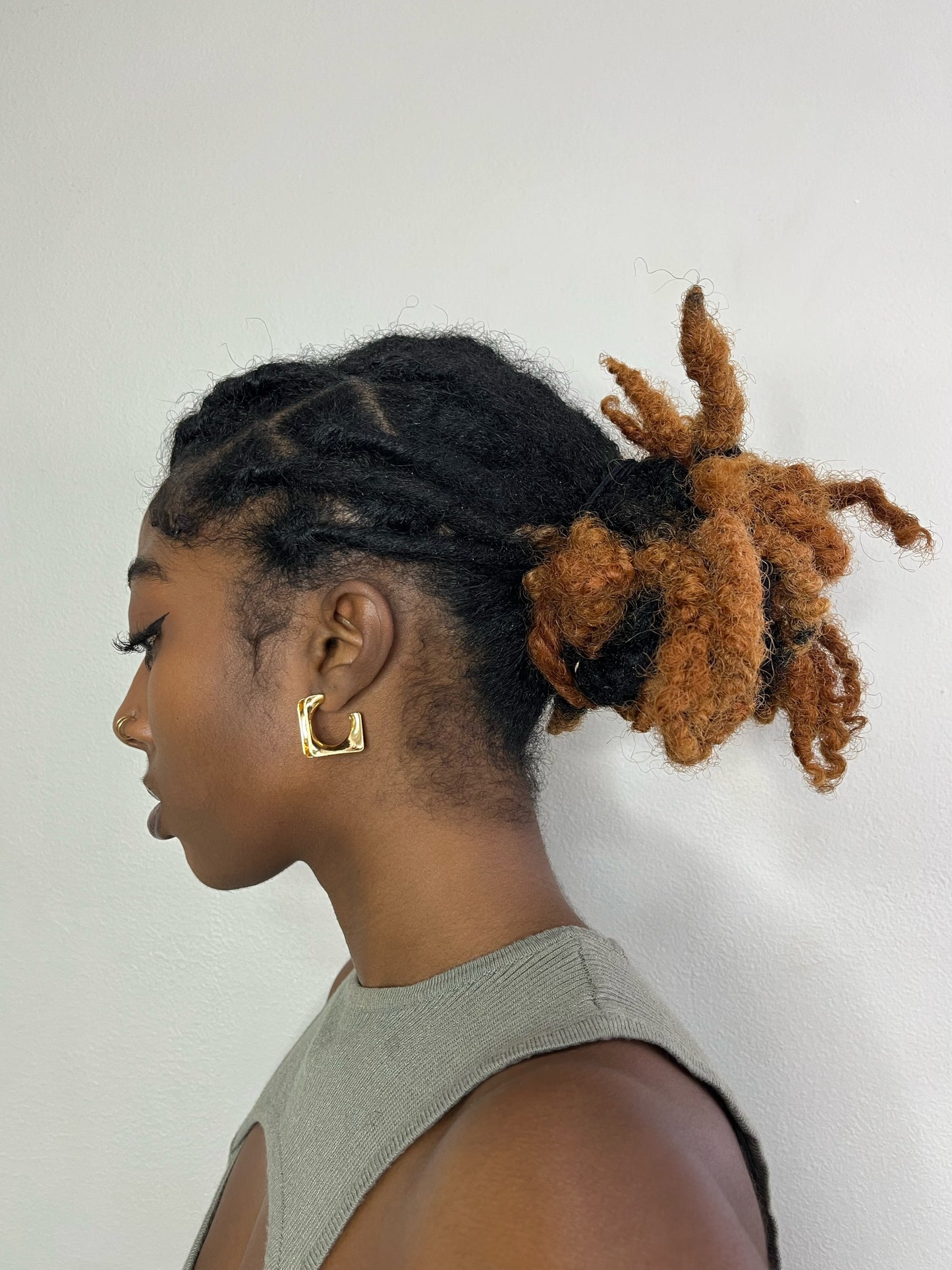 Gold Square Hoops