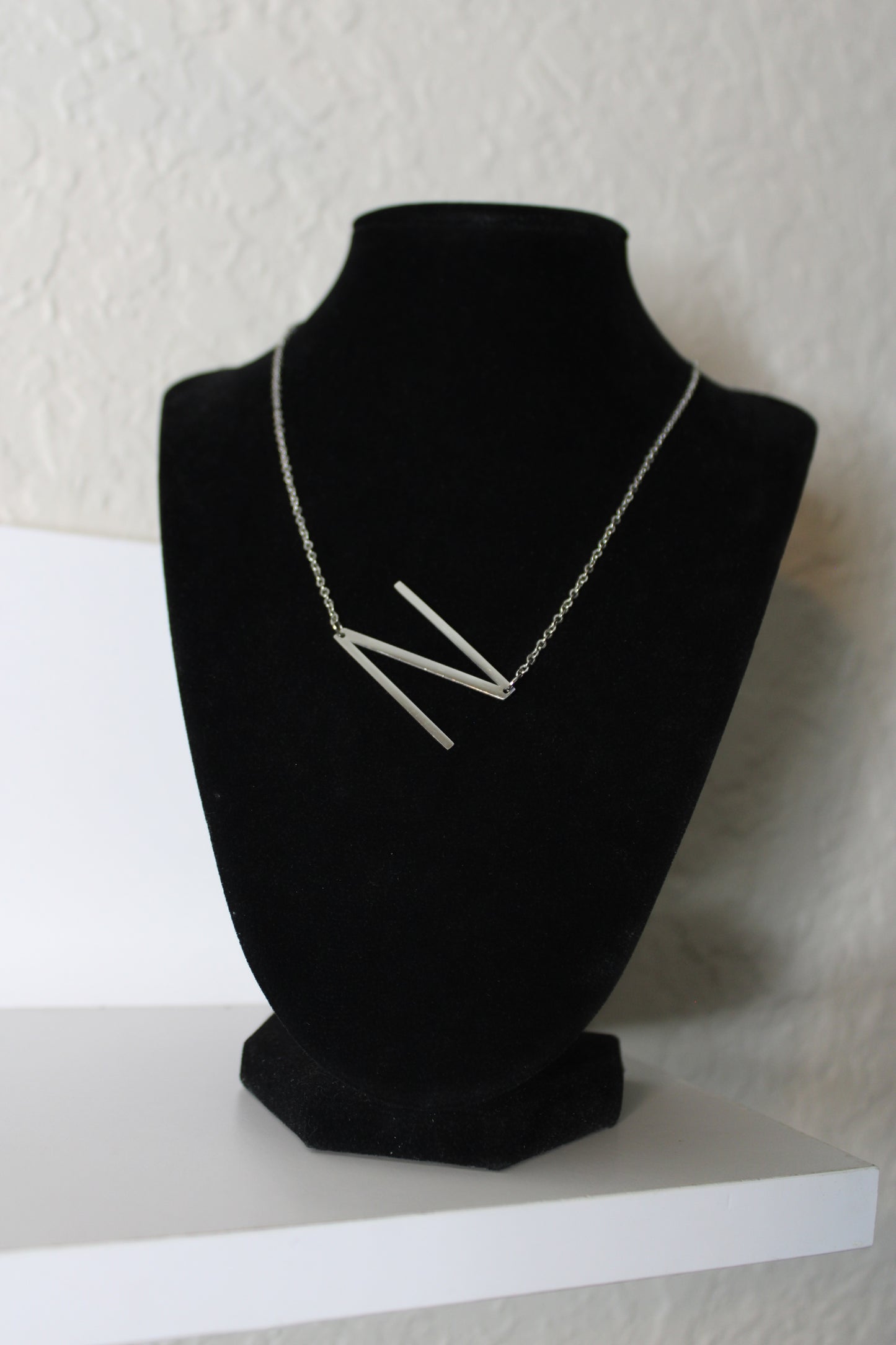 Dainty Silver Initial Necklace