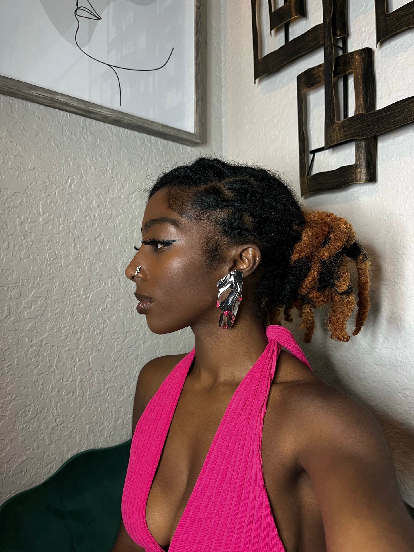 Large Silver Foil Earrings