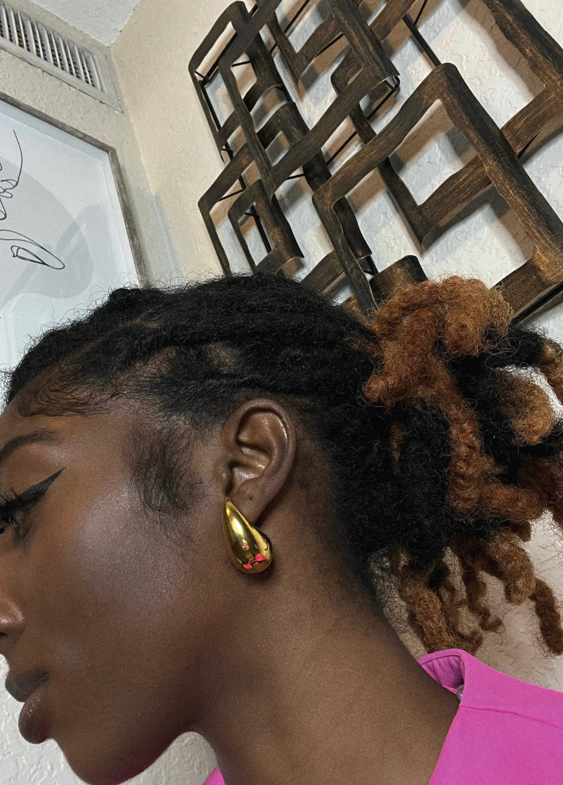Gold DC Drip Earrings