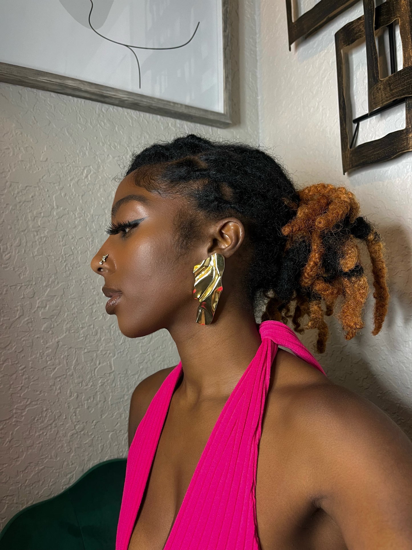 Large Gold Foil Earrings