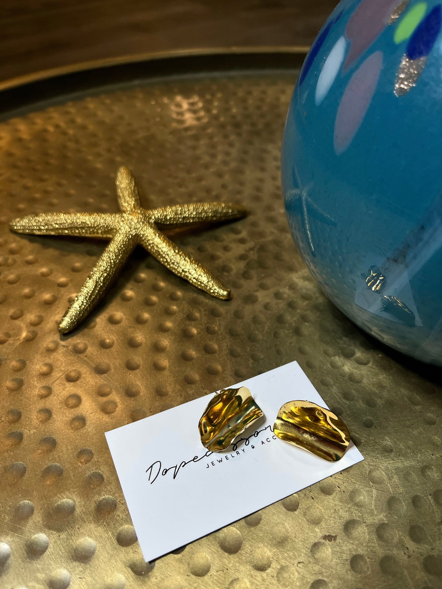 Gold Melted Earrings