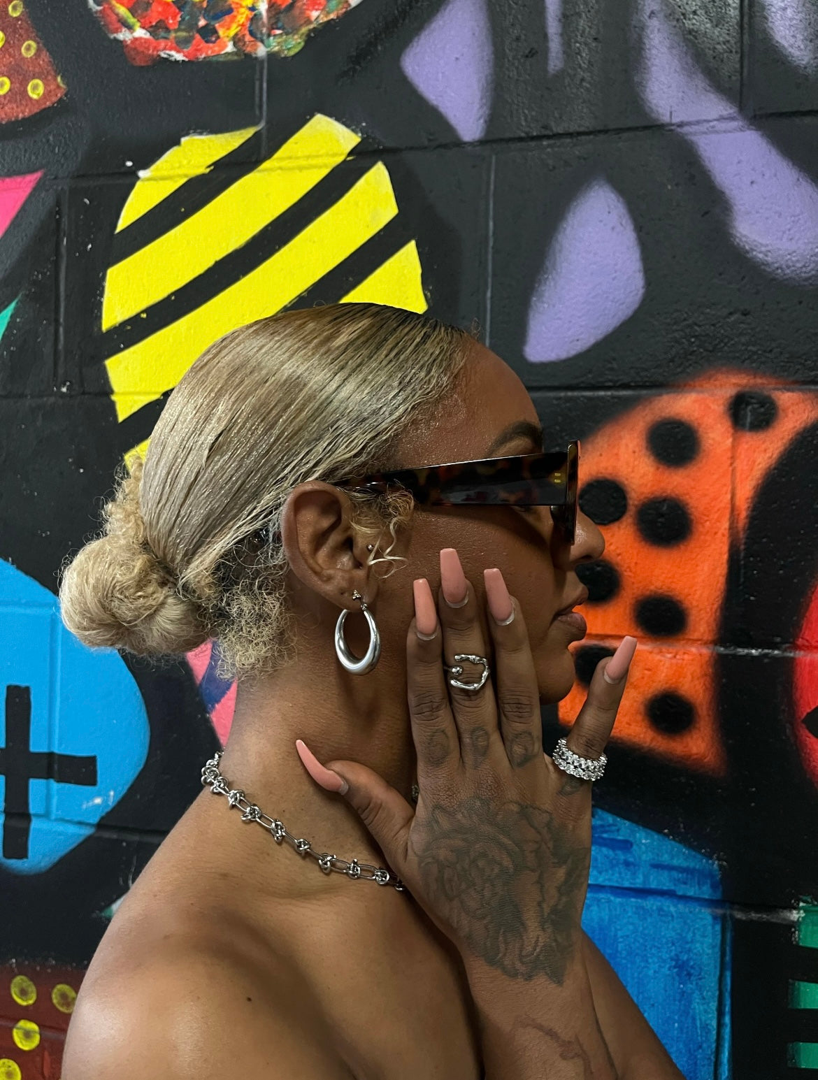 Silver Chunky Camilla Hoops