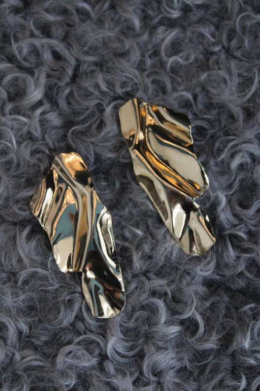 Large Gold Foil Earrings