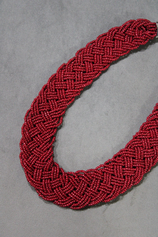 Scarlet Weave Necklace