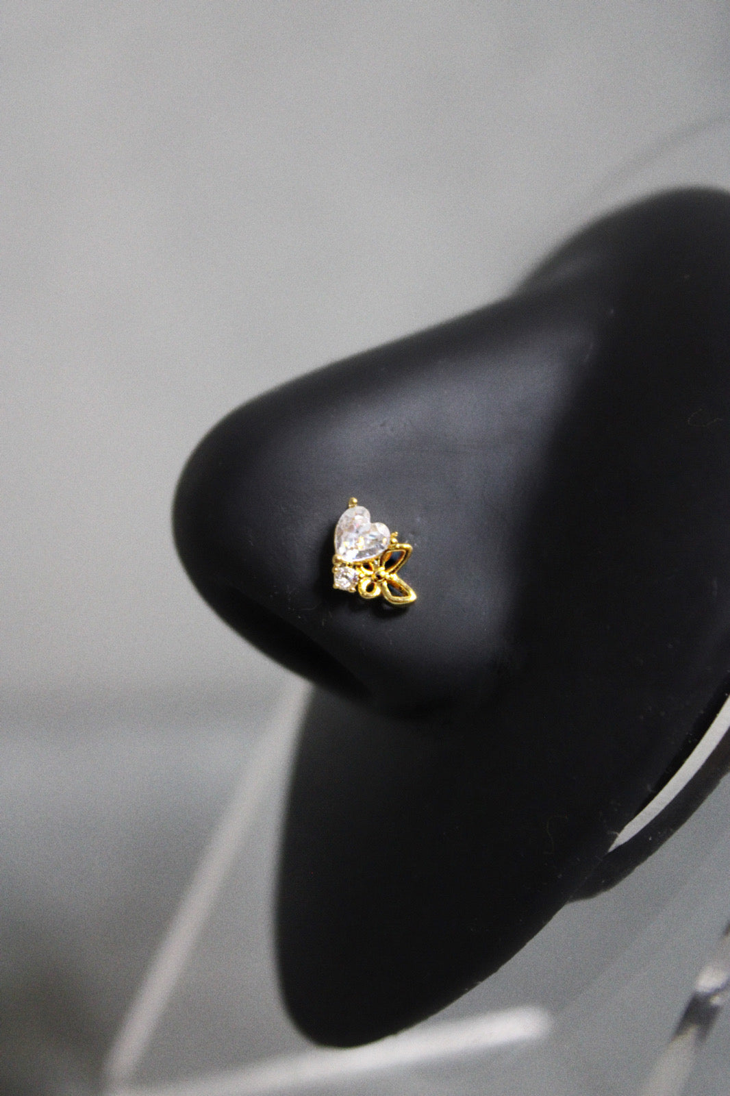 Butterfly Love Nose Ring (Gold)