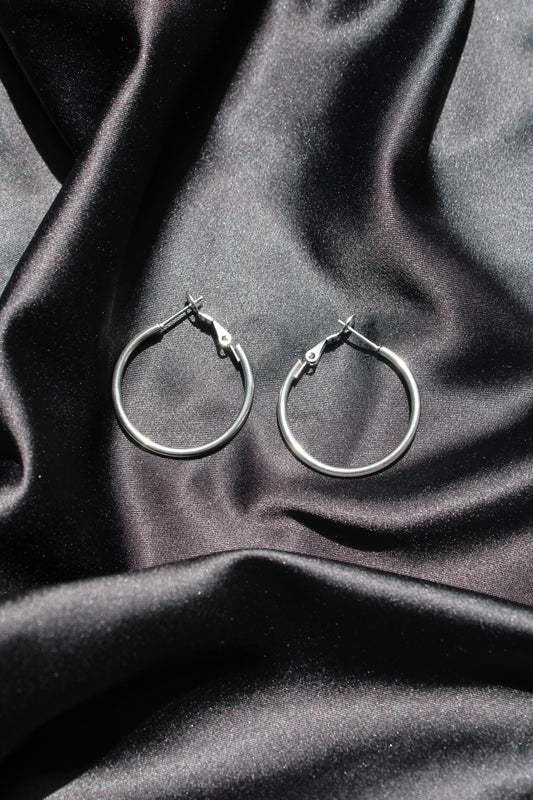 Classic Silver Small Hoops