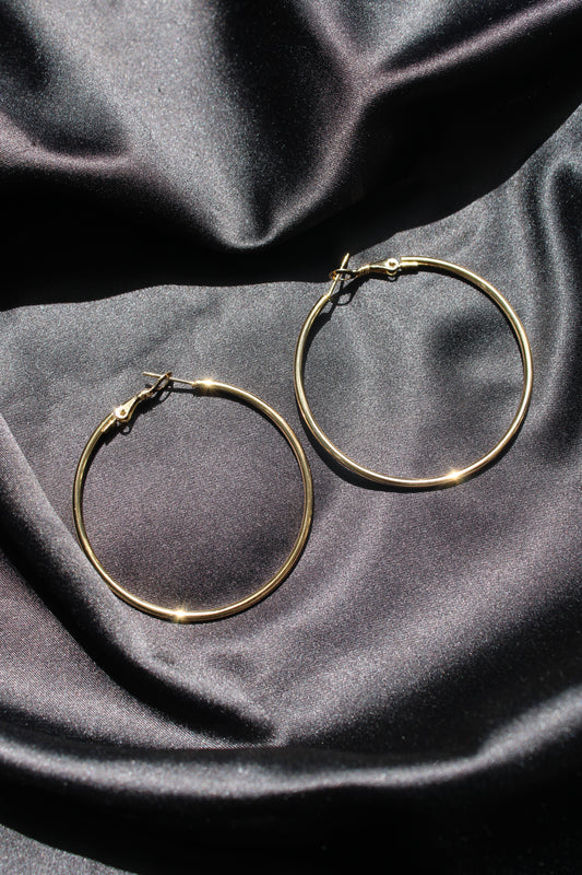 Classic Gold Large Hoops