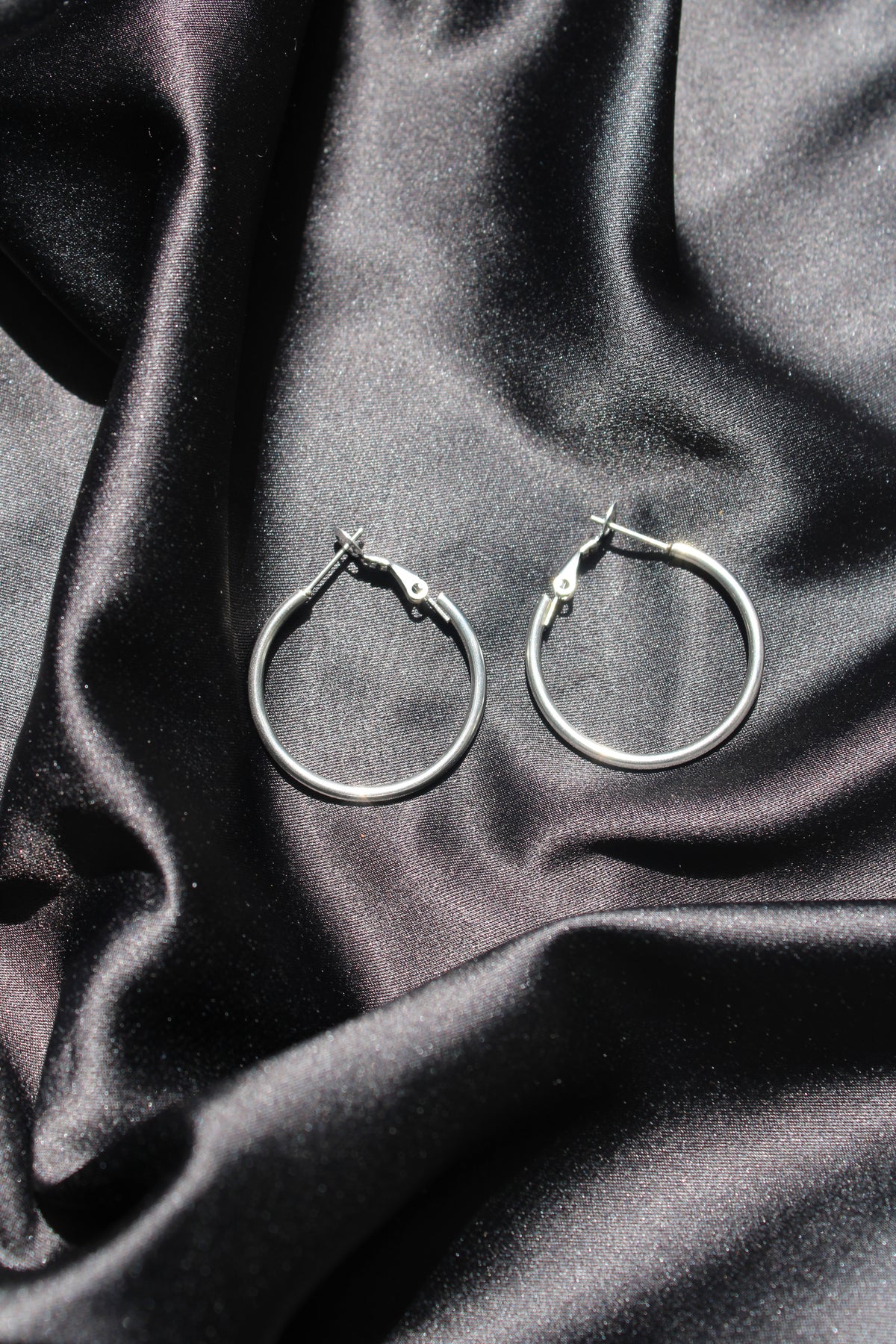 Classic Silver Small Hoops