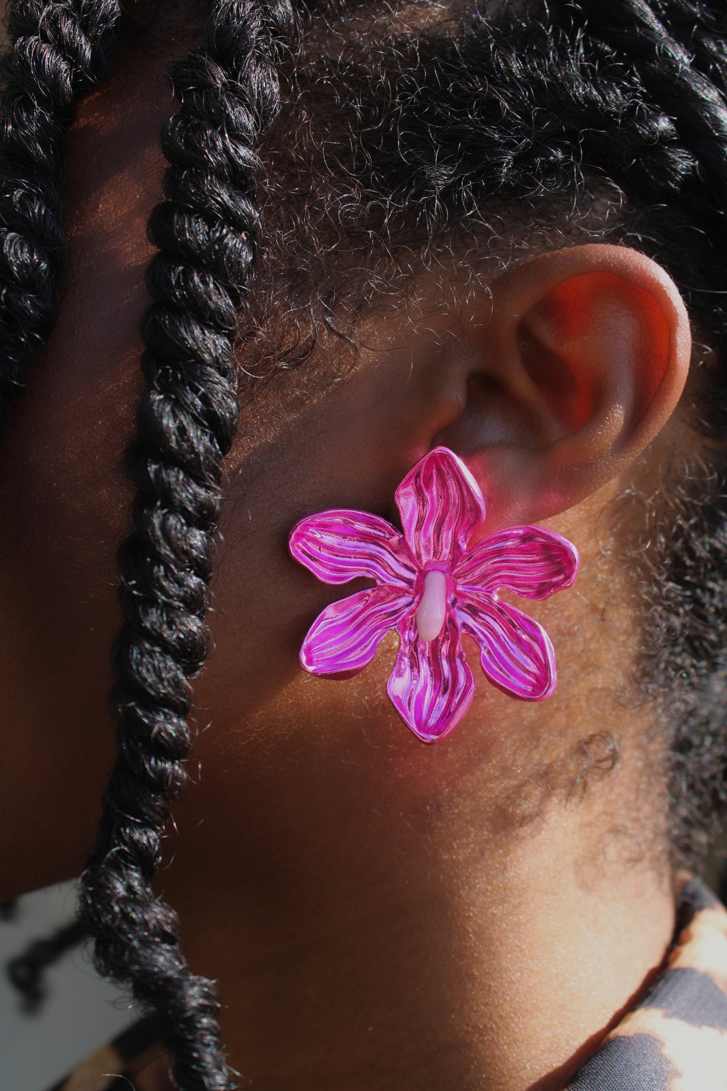 Pink Floral Earrings