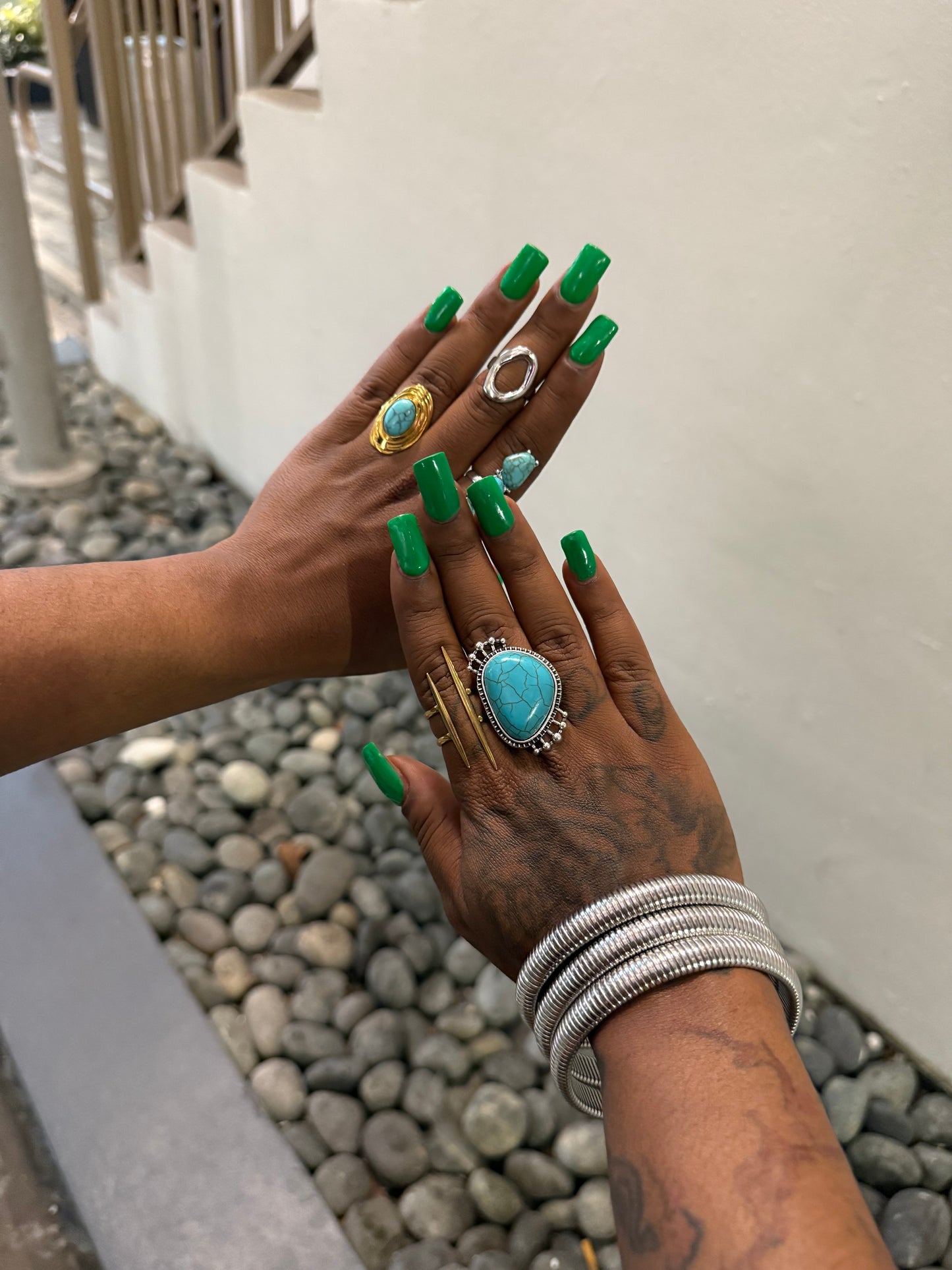 Silver Ribbed Bangle