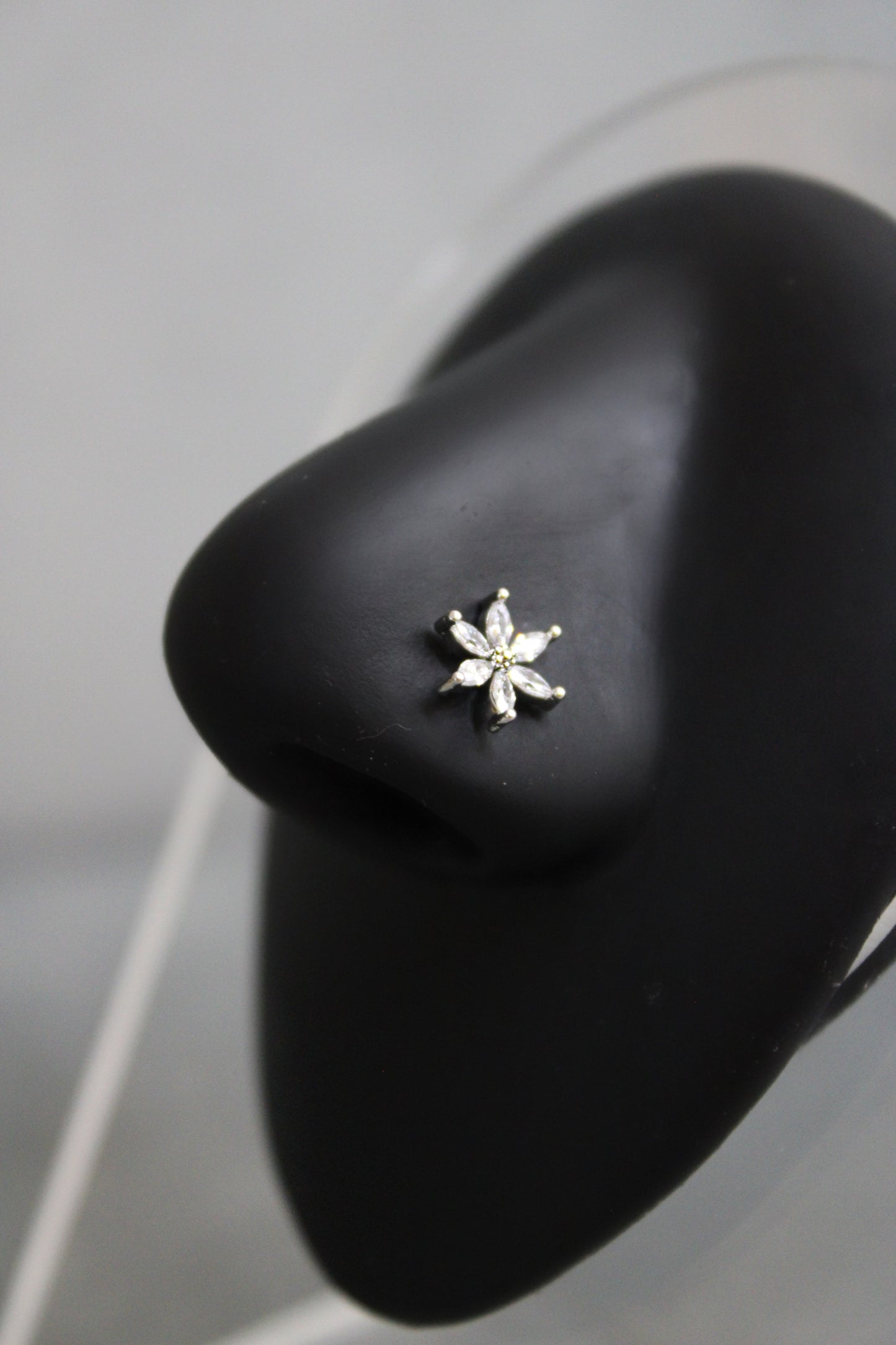 Silver Flower Nose Ring