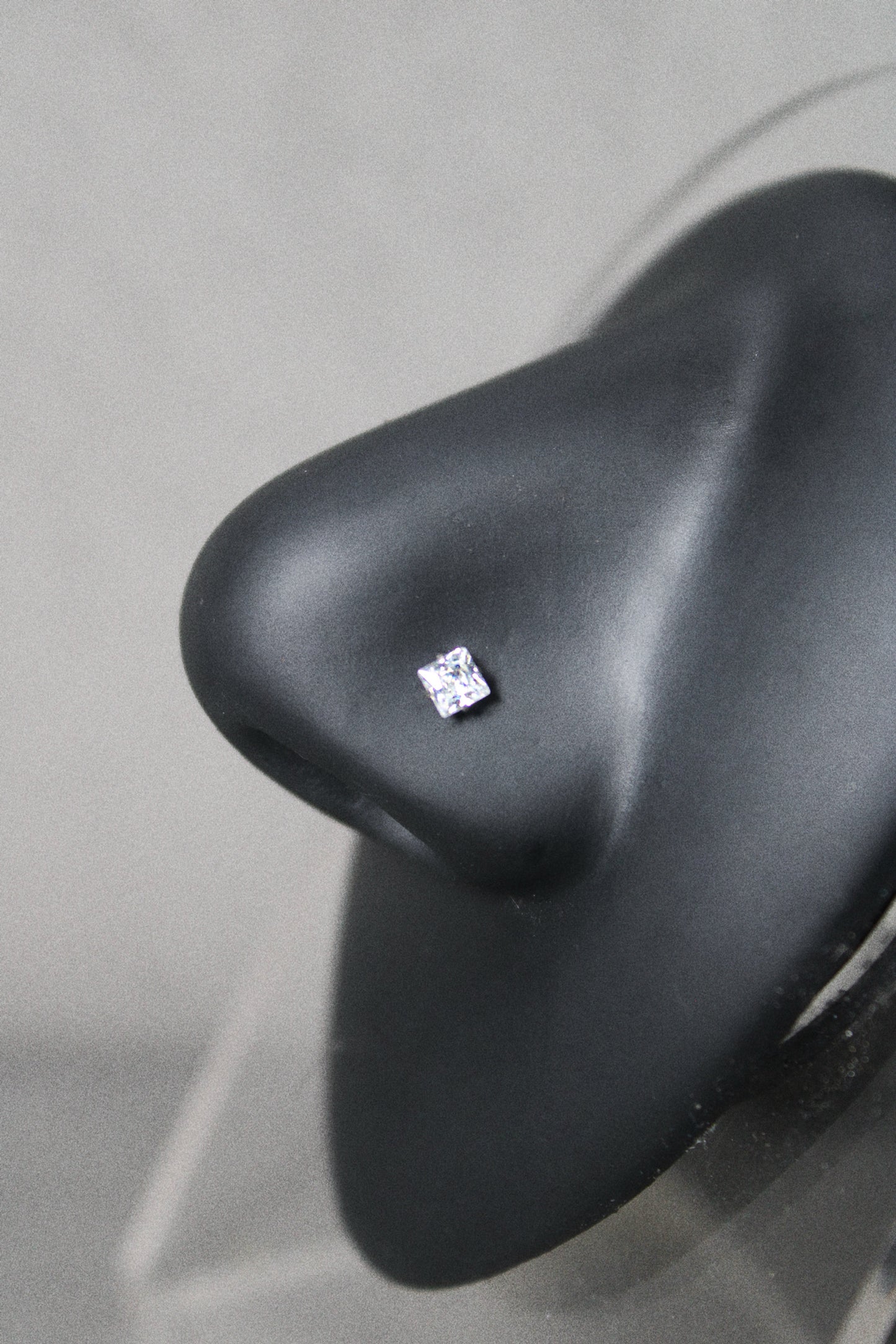Dainty Silver Square Nose Stud