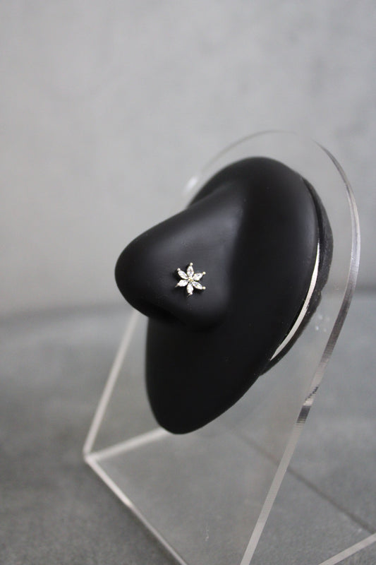Flower Nose Ring (Silver)