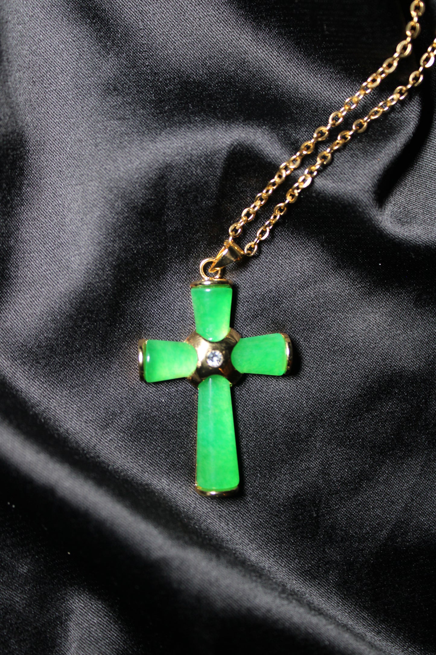 Cross Jade Necklace