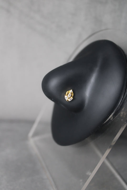 Lotus Heart Nose Ring
