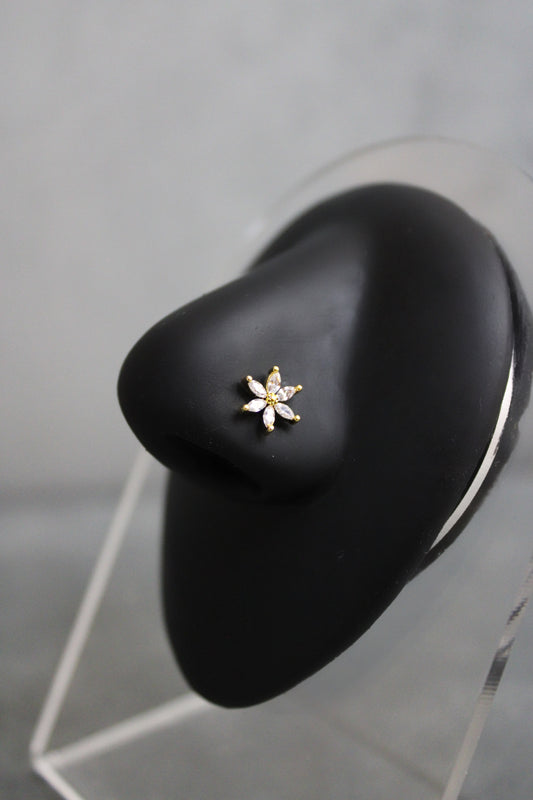 Flower Nose Ring (Gold)
